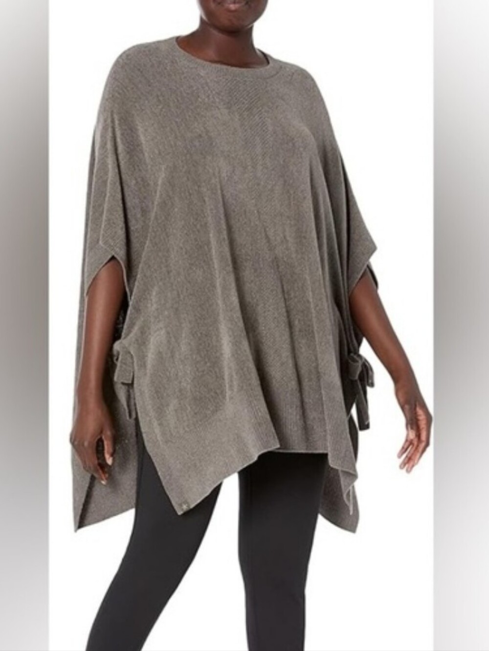 NWT BAREFOOT DREAMS Cozy Chic Ultra Lite Poncho with Side Tie Olive Branch XL/L